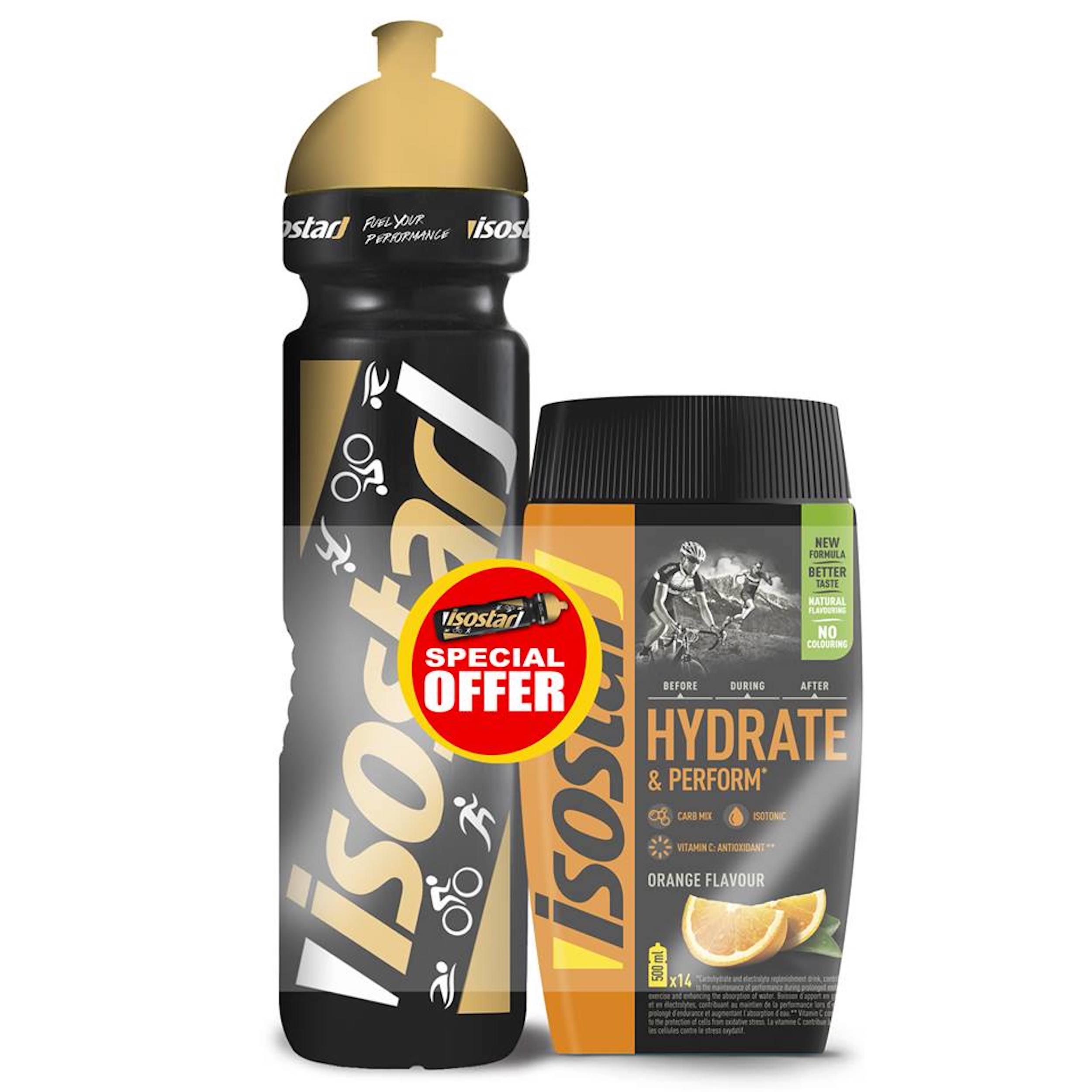 Bebida isotónica polvo con bidón incluido 560g Hydrate & Perform naranja 2/3