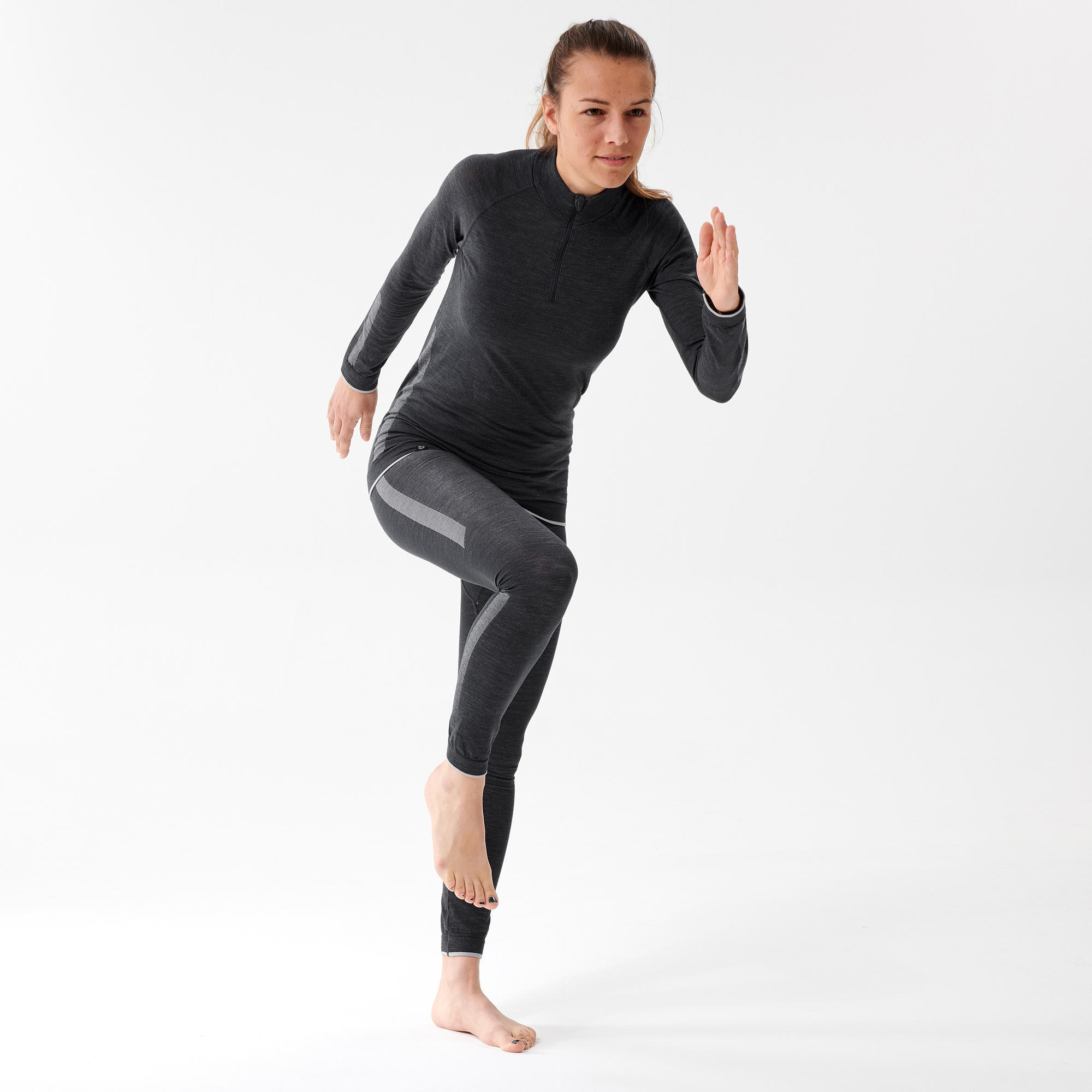 Pantaloni termici lana merinos sci di fondo donna XC S 500 grigi INOVIK |  DECATHLON
