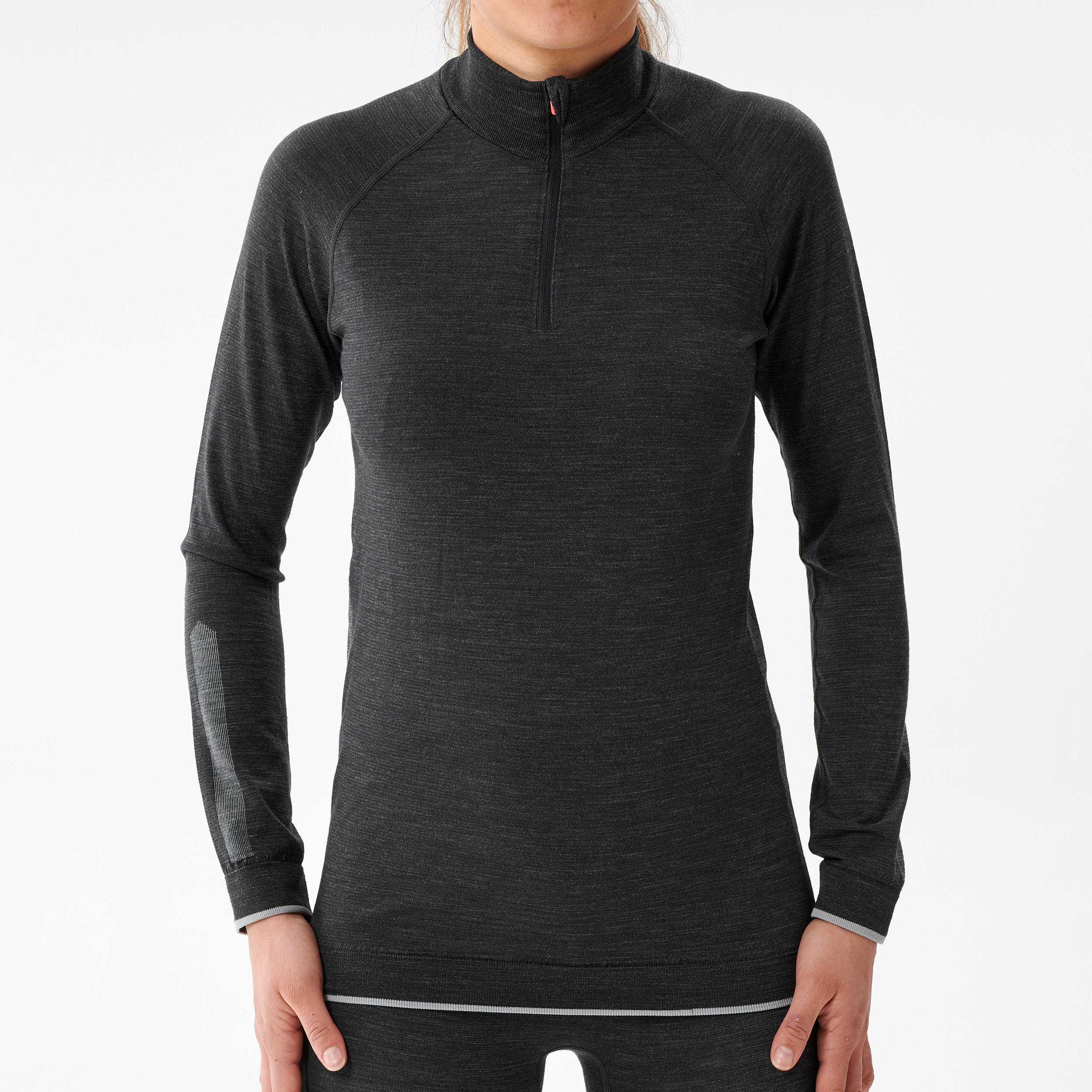 Women’s Long-sleeved Merino Wool High-tech T-shirt XC S UW 500 3/9