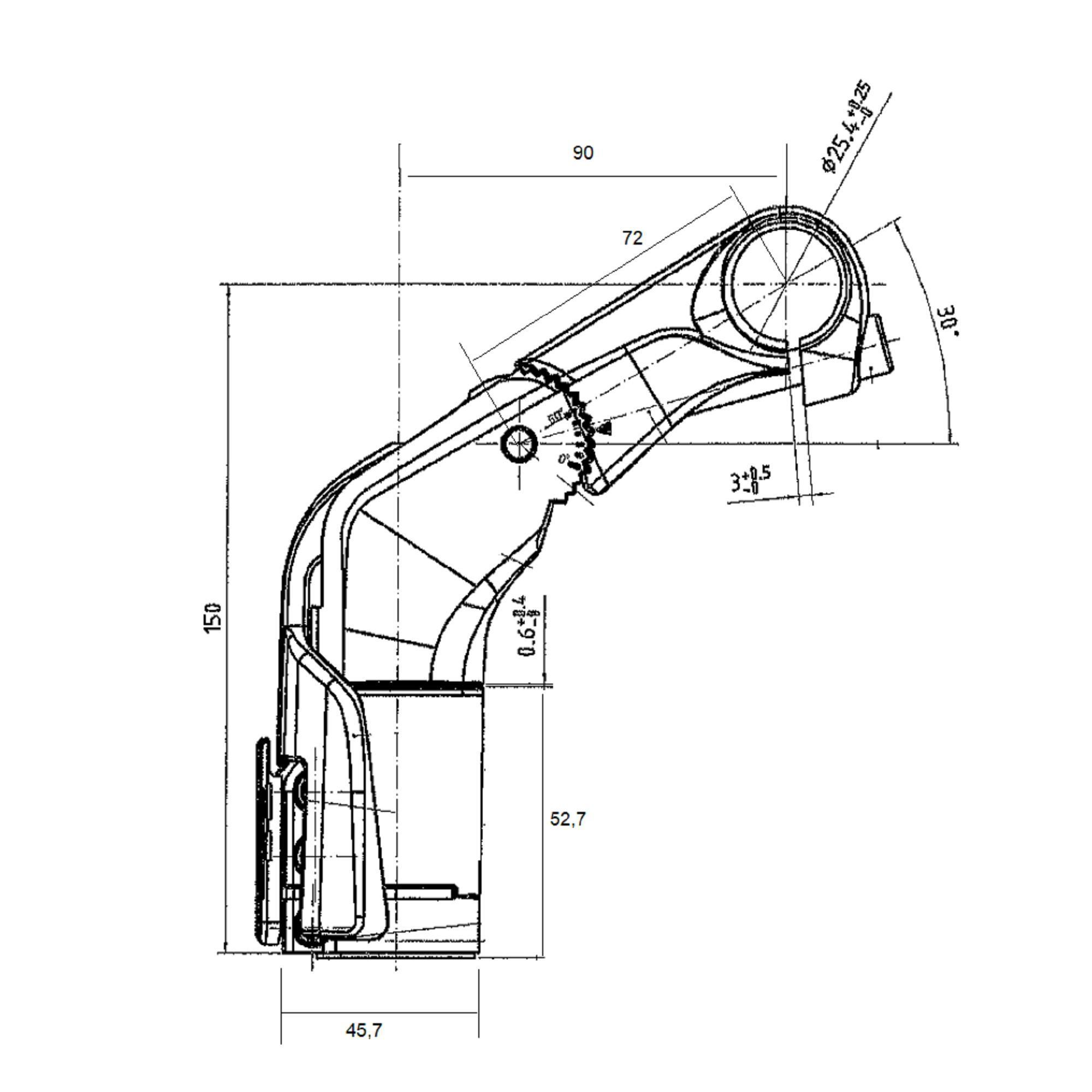 ADJUSTABLE STEM 72MM 25,4MM EASYPARK