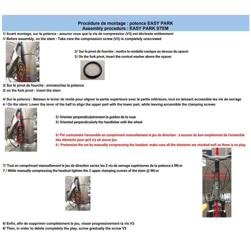 VERSTELBARE STUURPEN 72 MM 25,4 MM EASYPARK