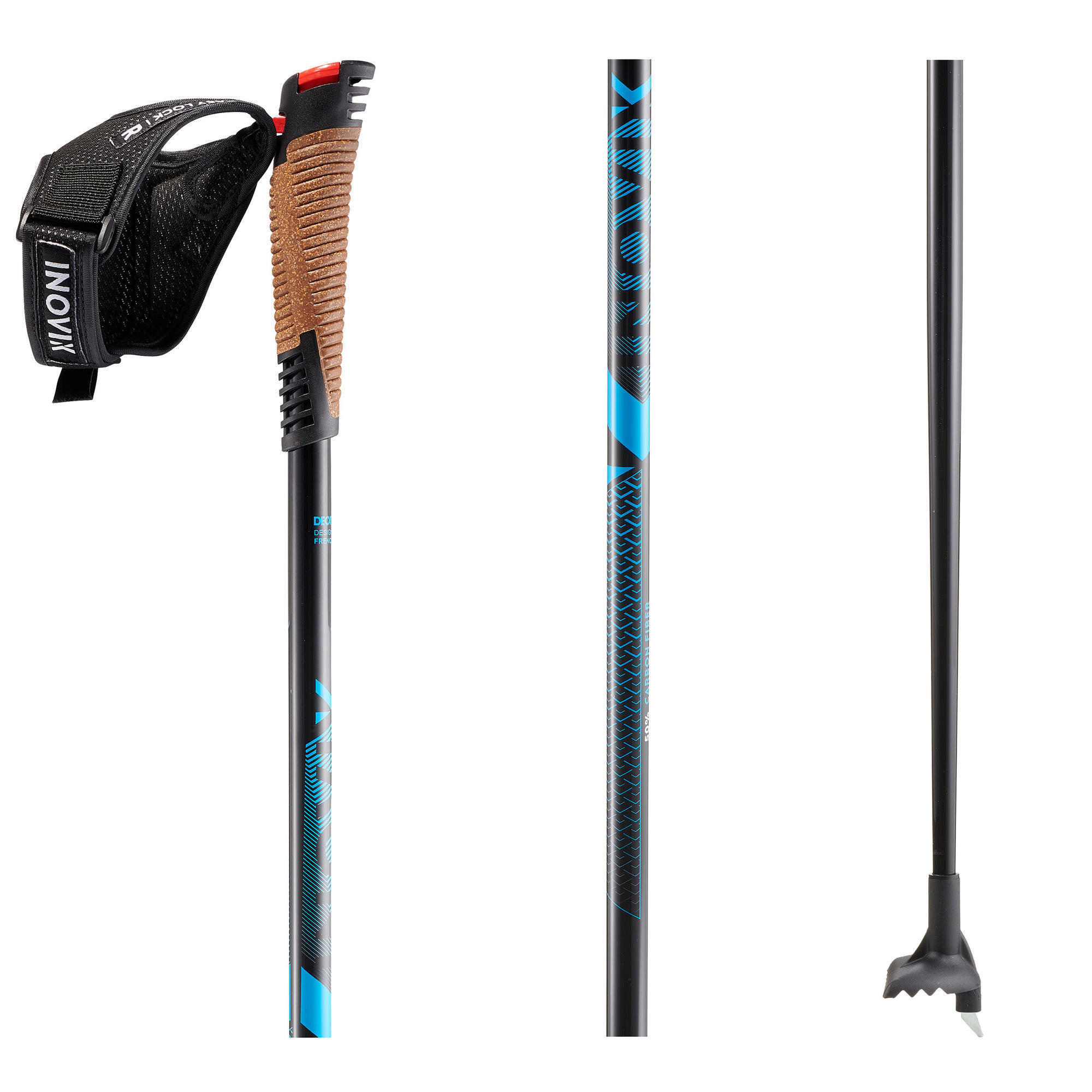 ADULT Cross-Country Ski Poles - XC S POLE 550 3/6