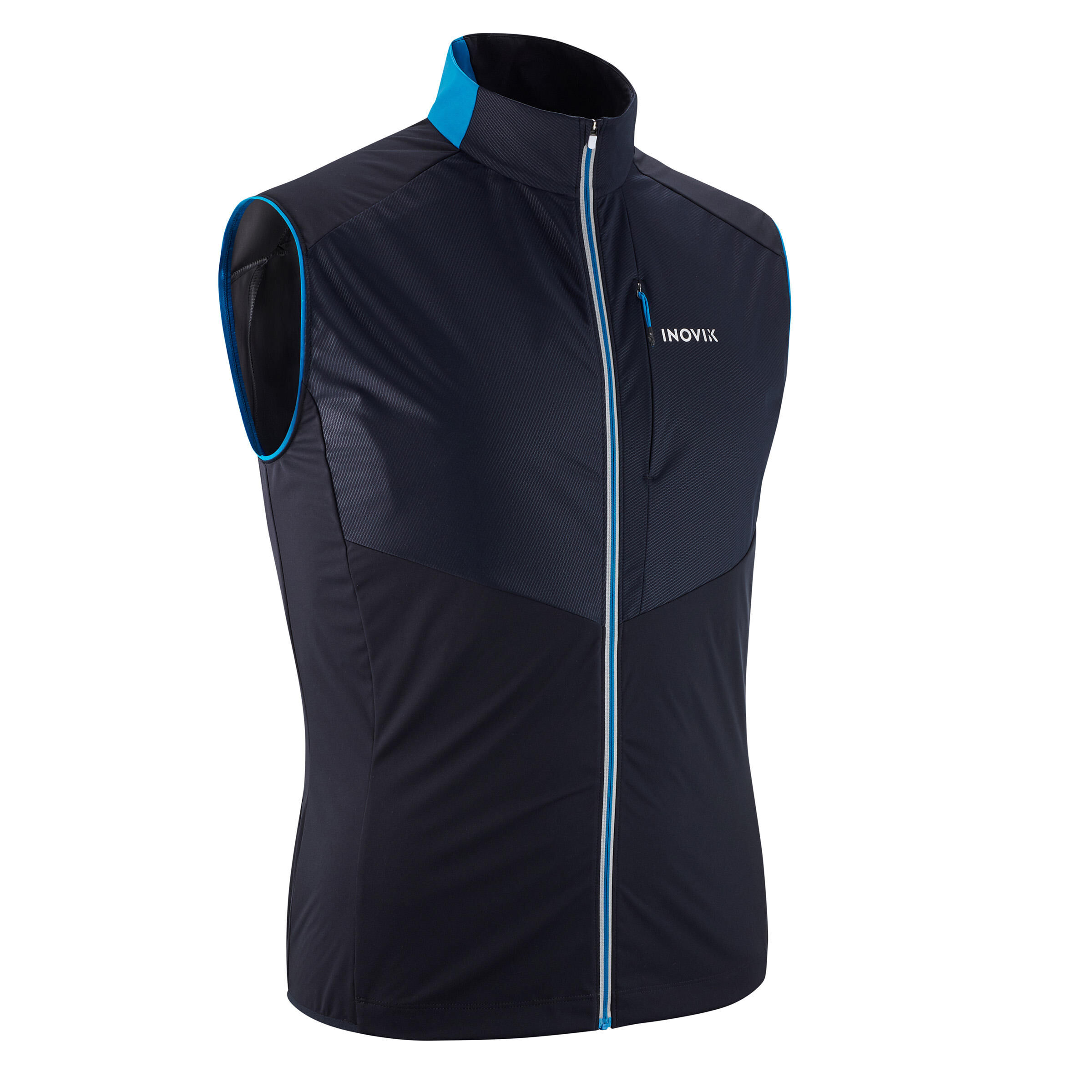 INOVIK MEN'S CROSS-COUNTRY SKIING GILET 500 - BLACK BLUE