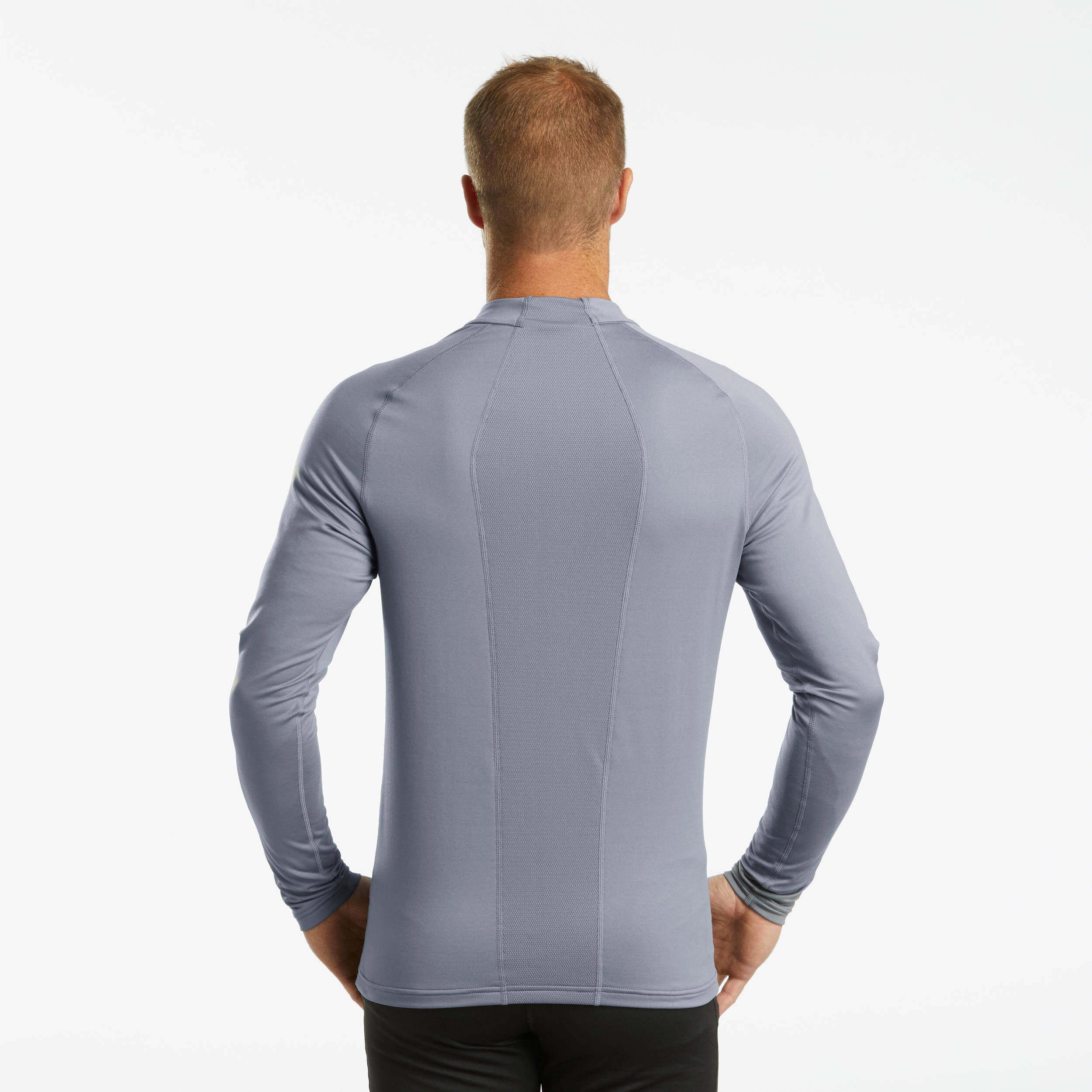 Men's Ski Base Layer Top - BL 500 - Grey -  4