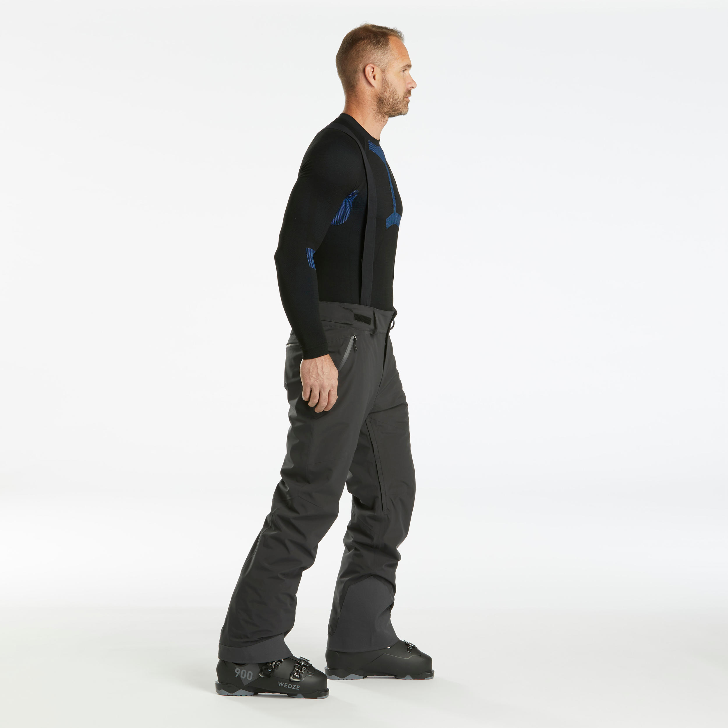 Men's Warm Ski Trousers - 580 - Dark Grey 4/7