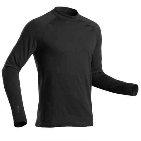 Camiseta térmica interior de esquí para Hombre Quechua BL500 negro