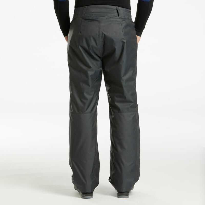 Pantaloni de schi călduroși 100 negru, bărbați