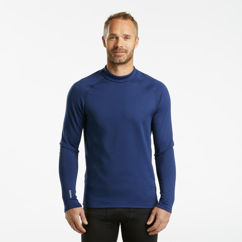 Men's Ski Base Layer Top BL 500 Navy Blue Decathlon