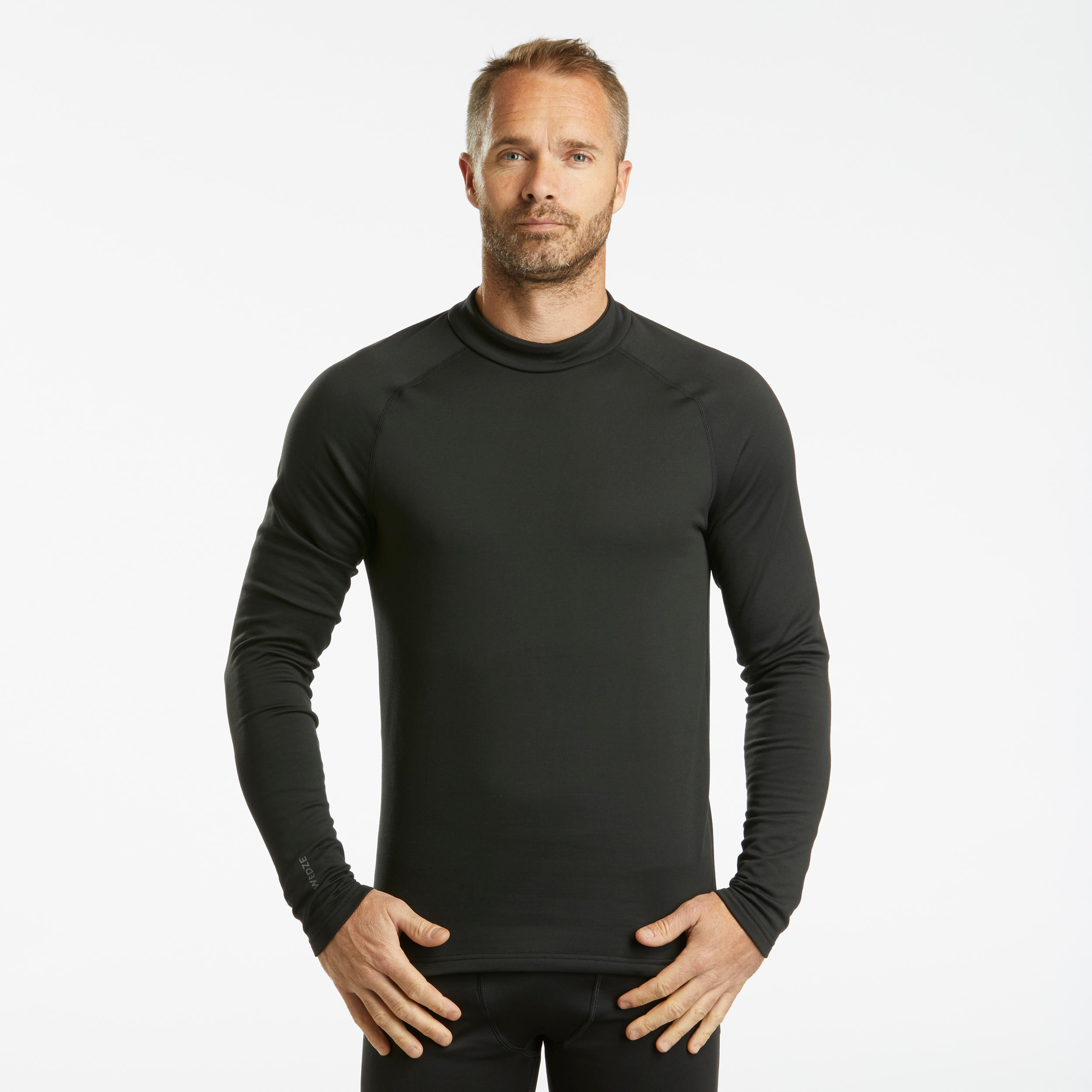 Men's Ski Base Layer Top - BL 500 - Black 3/5