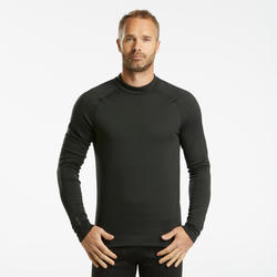 Camiseta térmica interior de esquí y nieve hombre wedze ski 500 negro