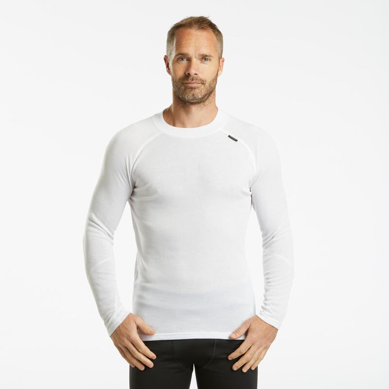 Sous-vêtement de ski homme 100 haut blanc