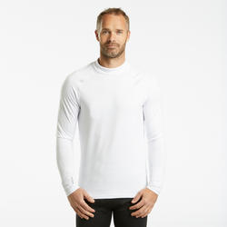Camiseta térmica interior de esquí y nieve hombre wedze ski 500 blanco