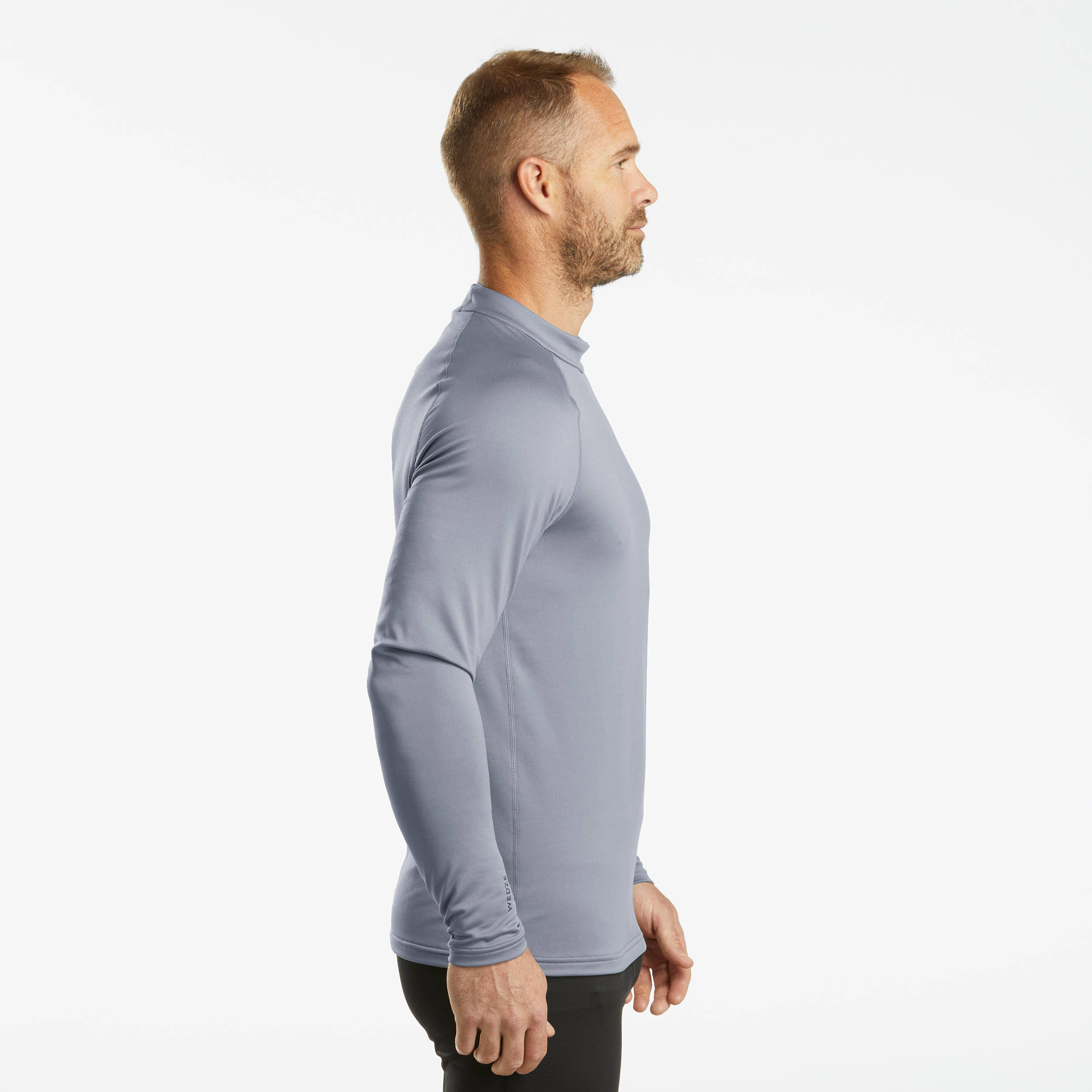 Men's Ski Base Layer Top - BL 500 - Grey -  3