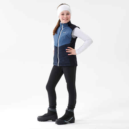 Kids' Cross-Country Skiing Warm Tights  XC S 100 - Black