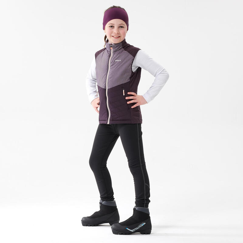 Gilet de ski de fond violet - XC S GILET 500 - enfant
