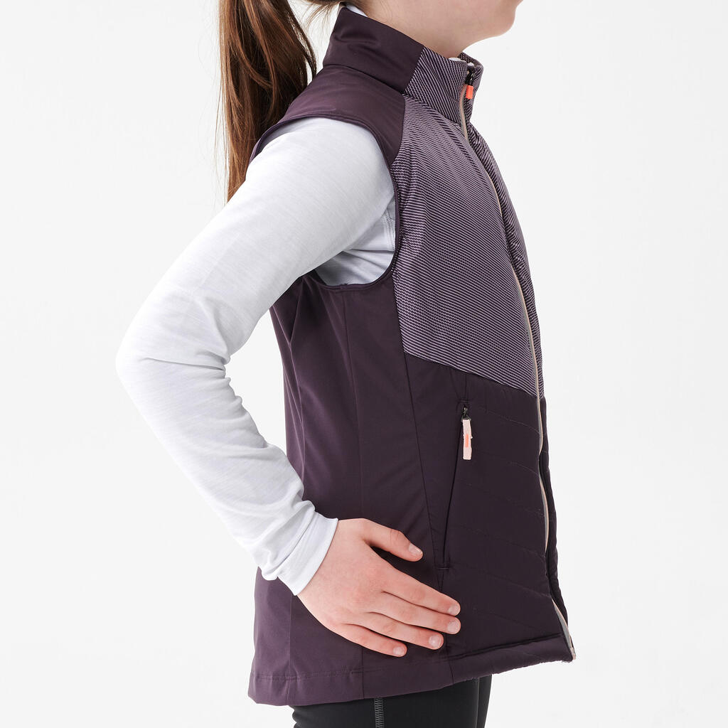 Kids’ Cross-Country Skiing Gilet - XC S GILET 500 - Purple