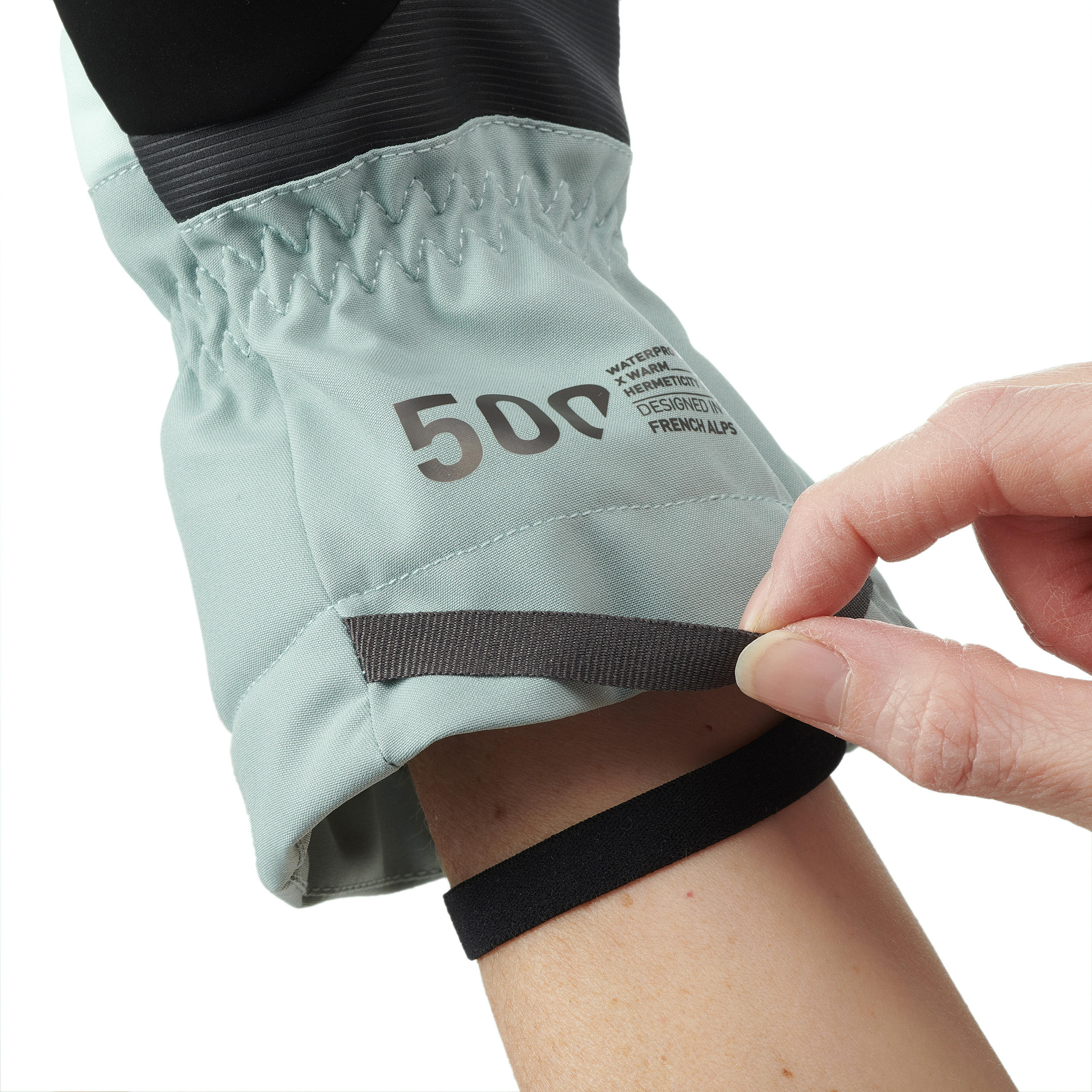 ADULT SKI SOCKS 500 - SEA GREEN 7/7