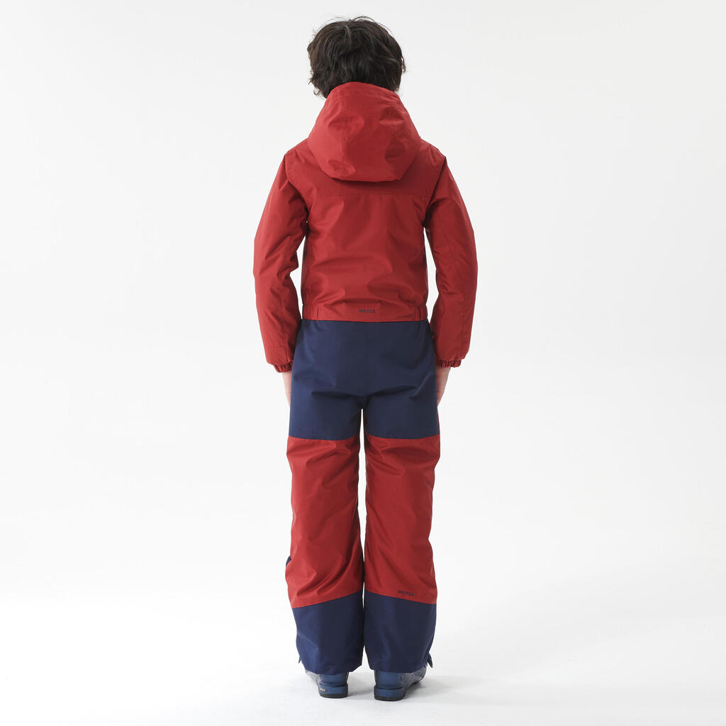 Bērnu slēpošanas kostīms “100”, sarkanbrūns/tumši zils