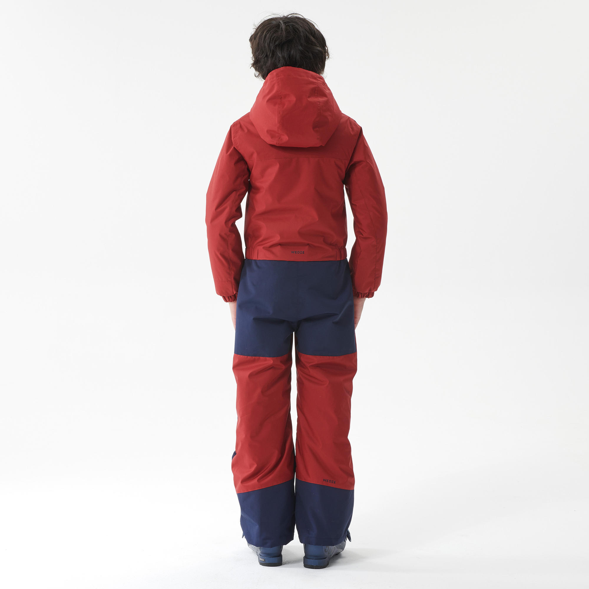 WARM, WATERPROOF 100 BURGUNDY / NAVY CHILDREN'S SKI SUIT