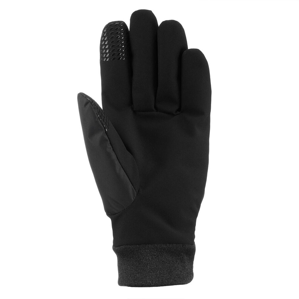 ADULT SKI GLOVES 100 - LIGHT BLACK