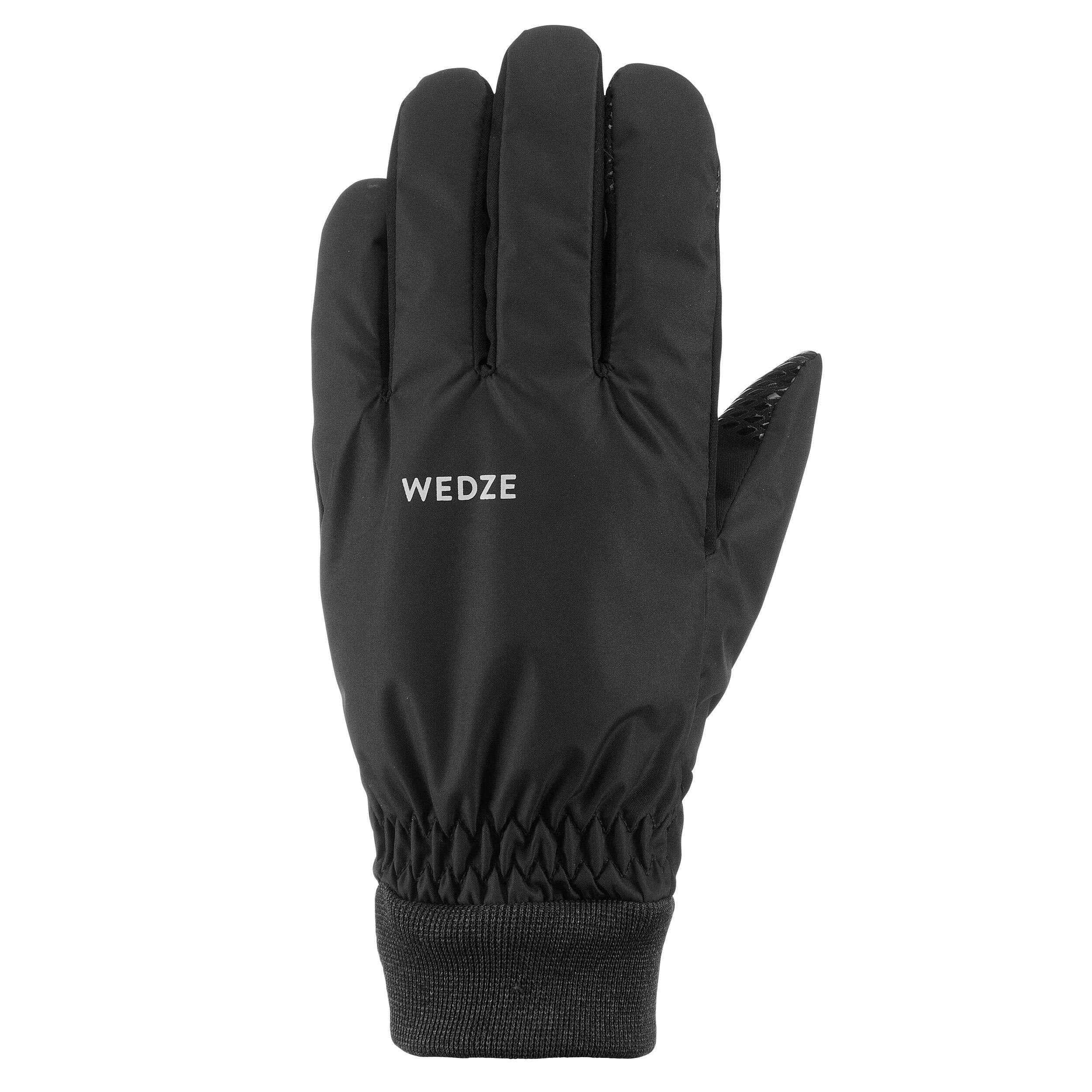 Adult Downhill Ski Gloves Light Black