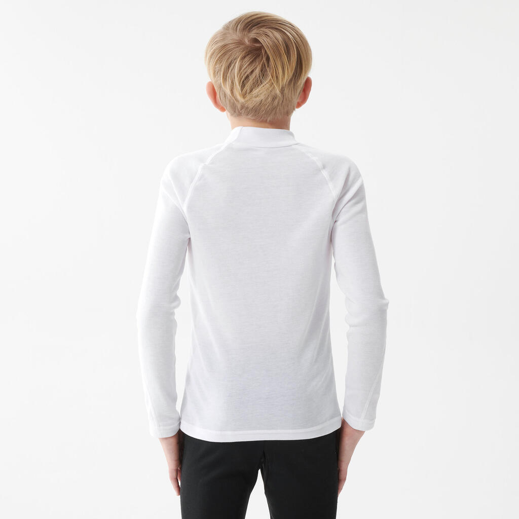 Kids’ Ski Base Layer Top - BL100 - White Greige