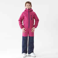 Schneeanzug 100 warm wasserdicht Kinder rosa/marineblau 