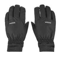 ADULT SKI GLOVES 100 - LIGHT BLACK