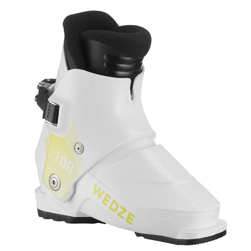 Bota de Esquí Niños Wedze KID 100 Flex 30 Alpino Blanco