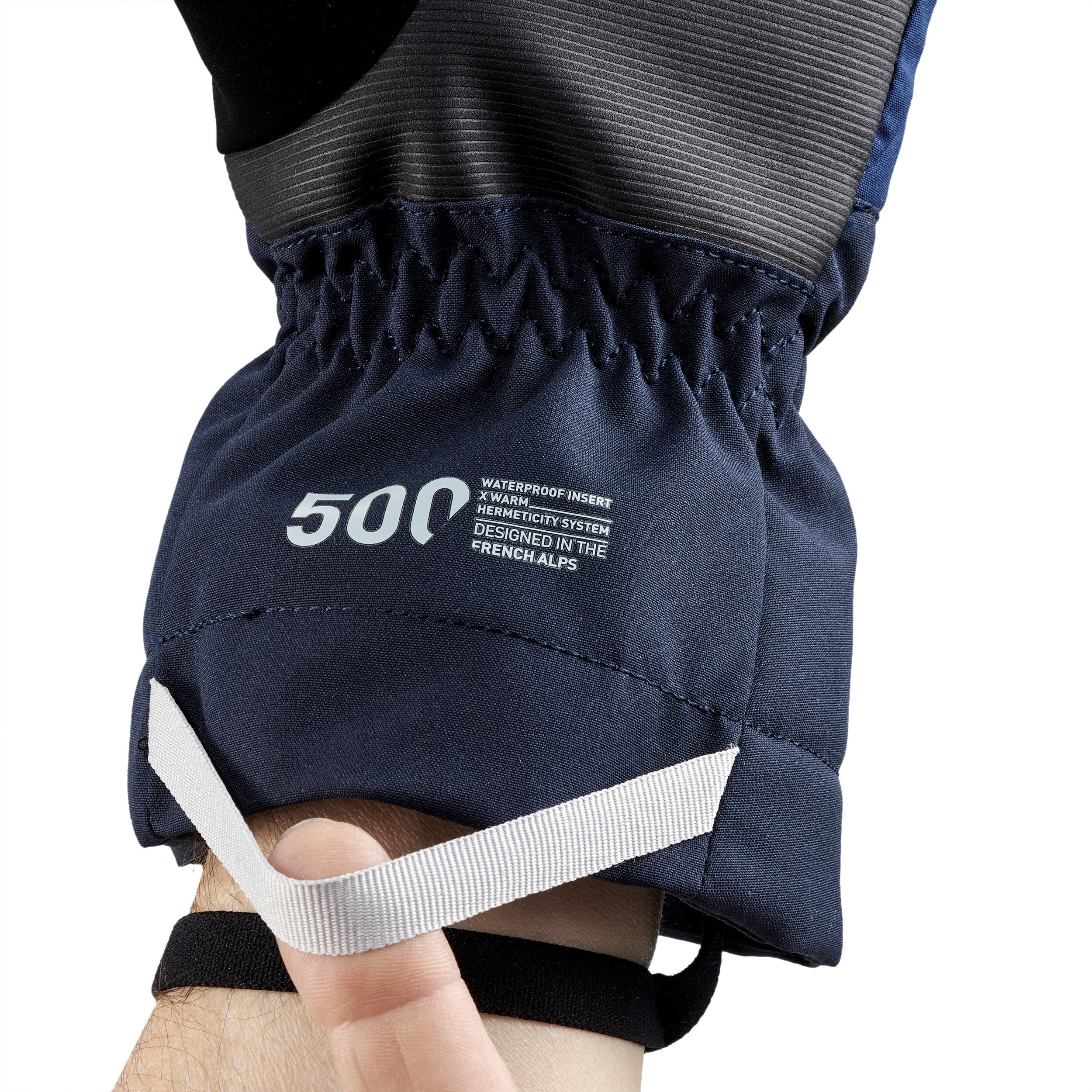 Winter Waterproof Gloves for Skiing 500 - NAVY BLUE