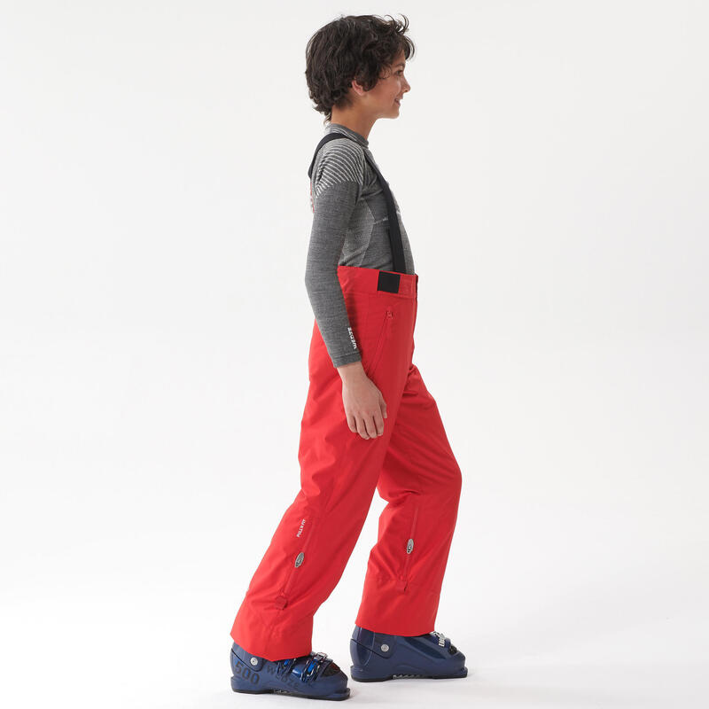 Pantalones de Esquí y Nieve Niños Wedze Ski-P 500 Rojo