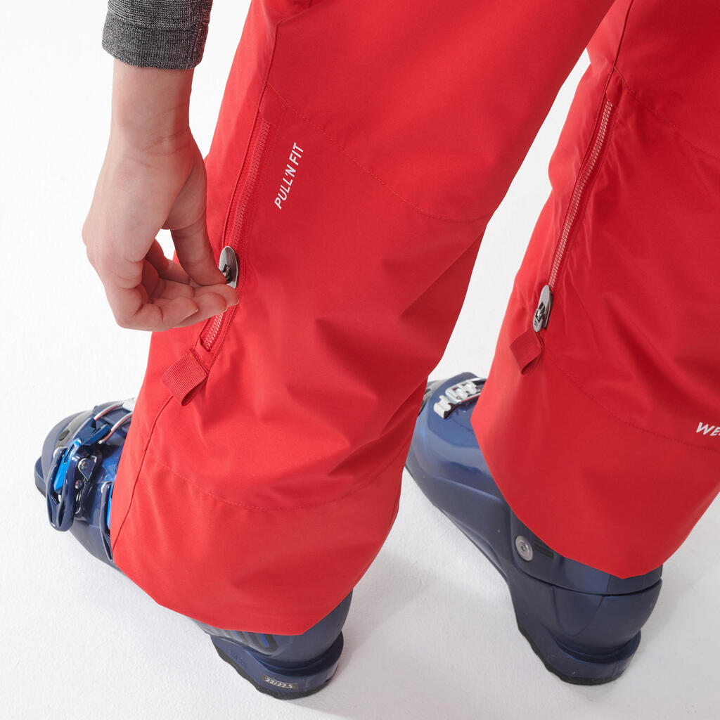 KIDS’ SKI TROUSERS PNF 500 - RED