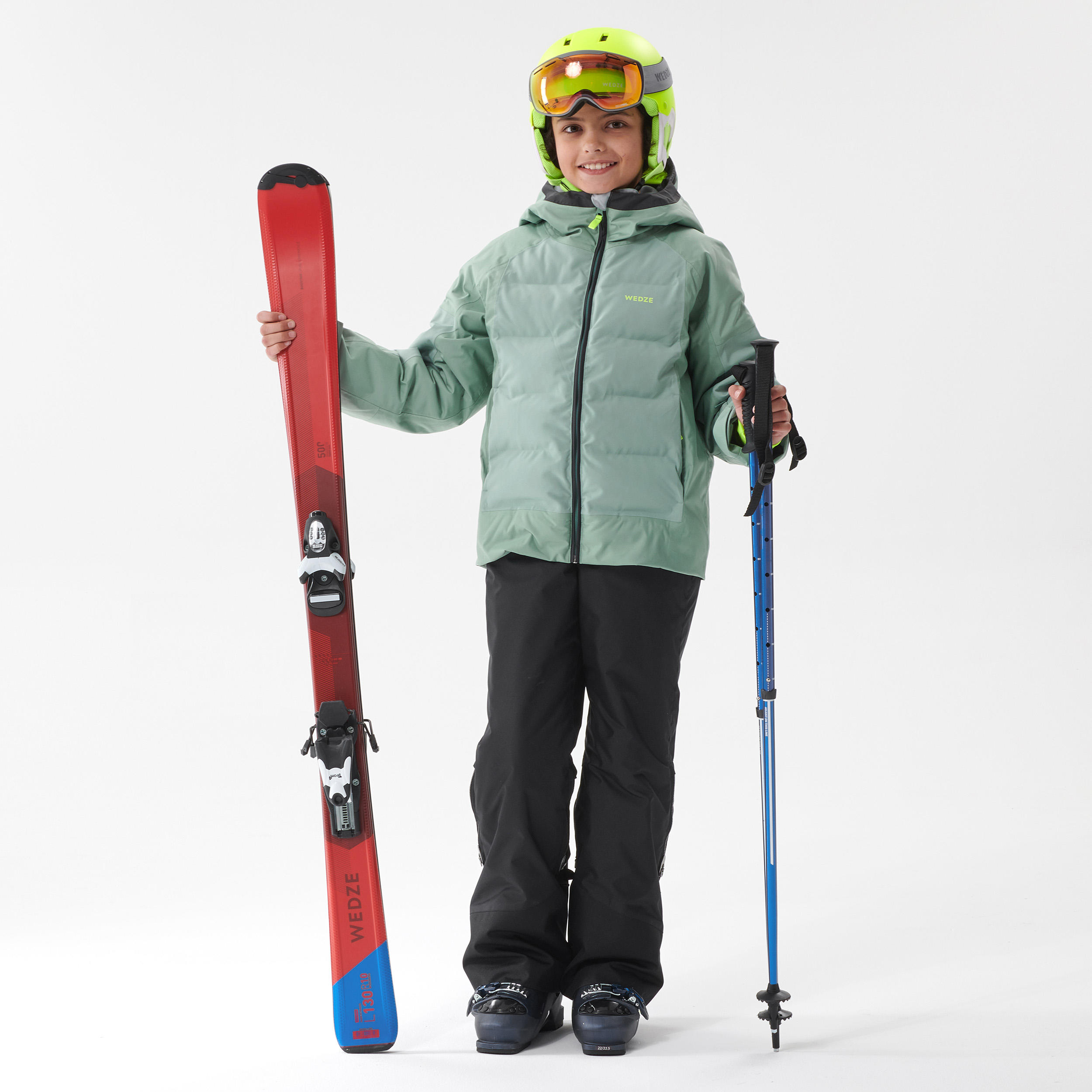 Children's Skiing Padded Jacket Warm - Green 2/10