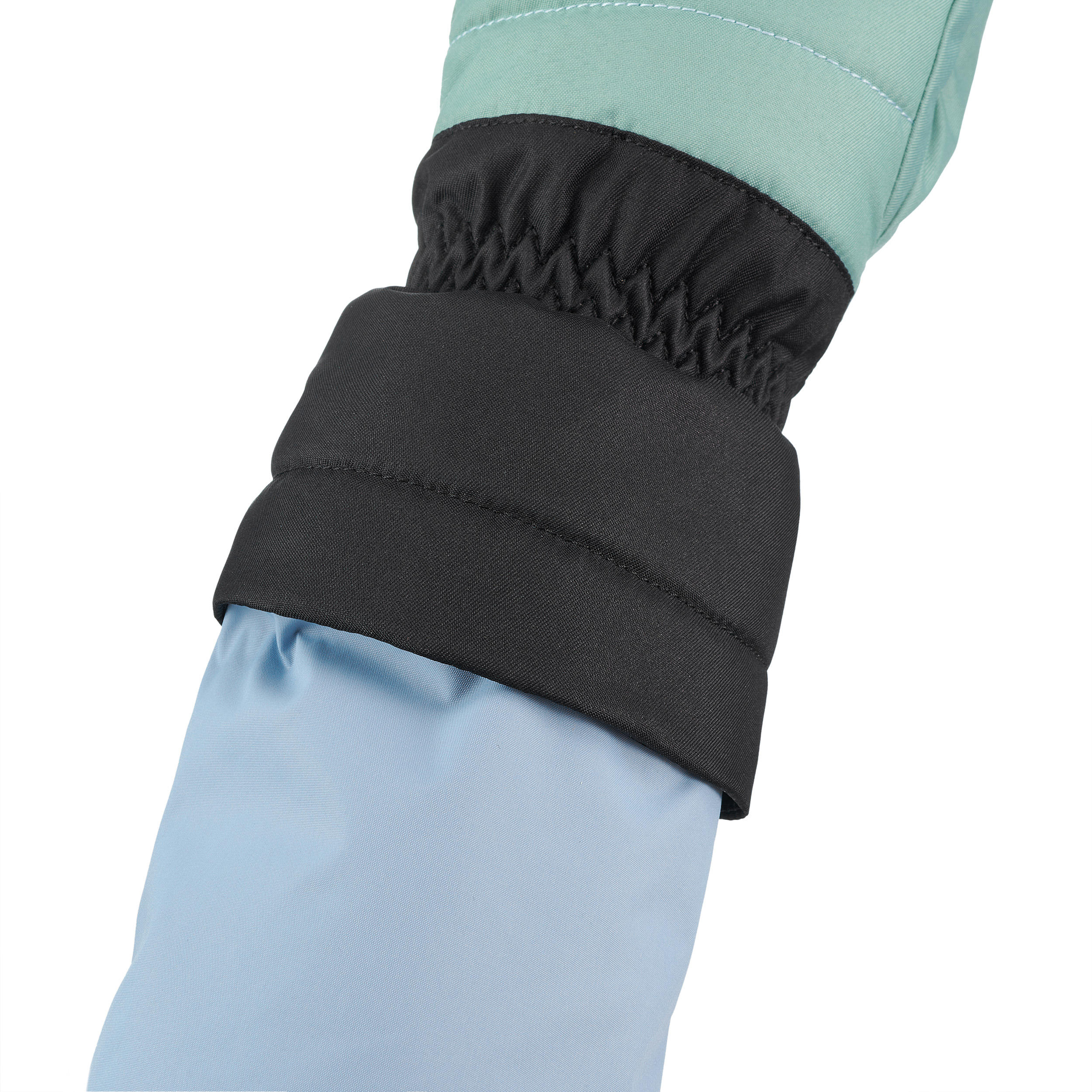 Kids' Ski Gloves - Green Grey 4/6