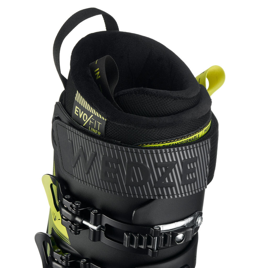 Men's Downhill Ski Boots Fit Black Yellow