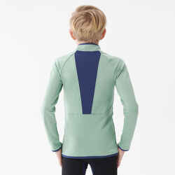 Kids’ Ski Base Layer Top FRESHWARM 1/2 Zip - Sea Green