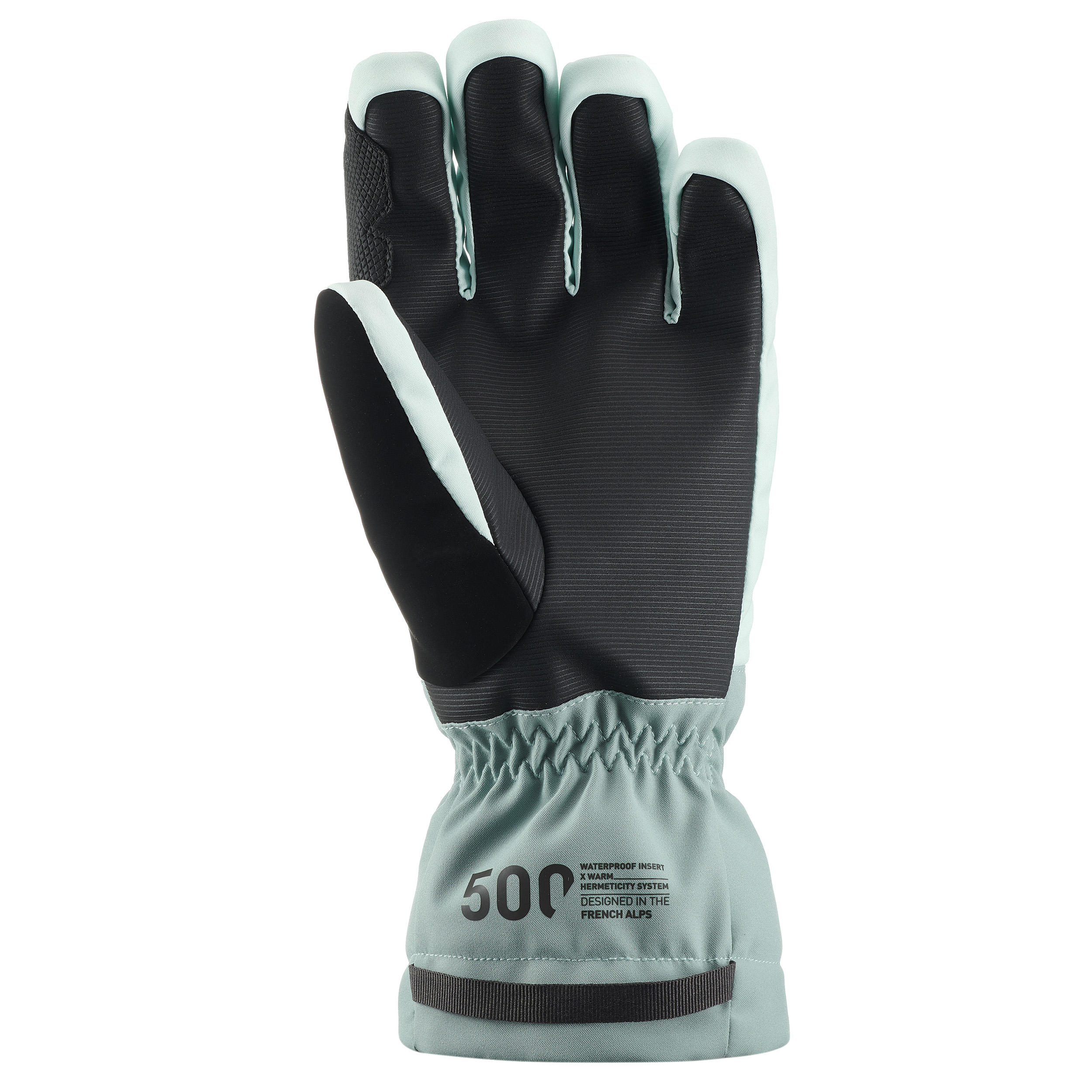 ADULT SKI SOCKS 500 - SEA GREEN 3/7