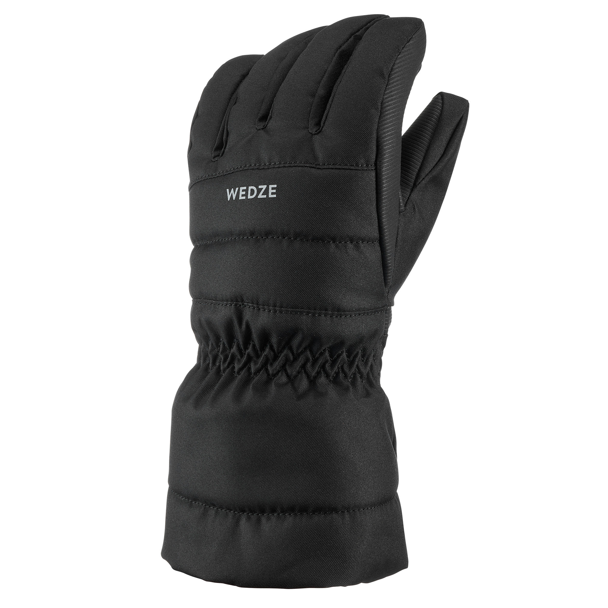 Gants imperméables chauds enfant - ski 500 JR noir - WEDZE