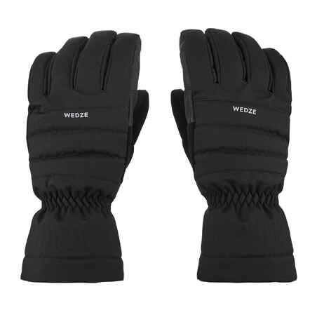 ADULT SKI GLOVES 500 - BLACK