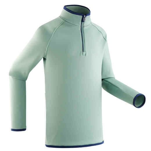 
      Kids’ Ski Base Layer Top FRESHWARM 1/2 Zip - Sea Green
  