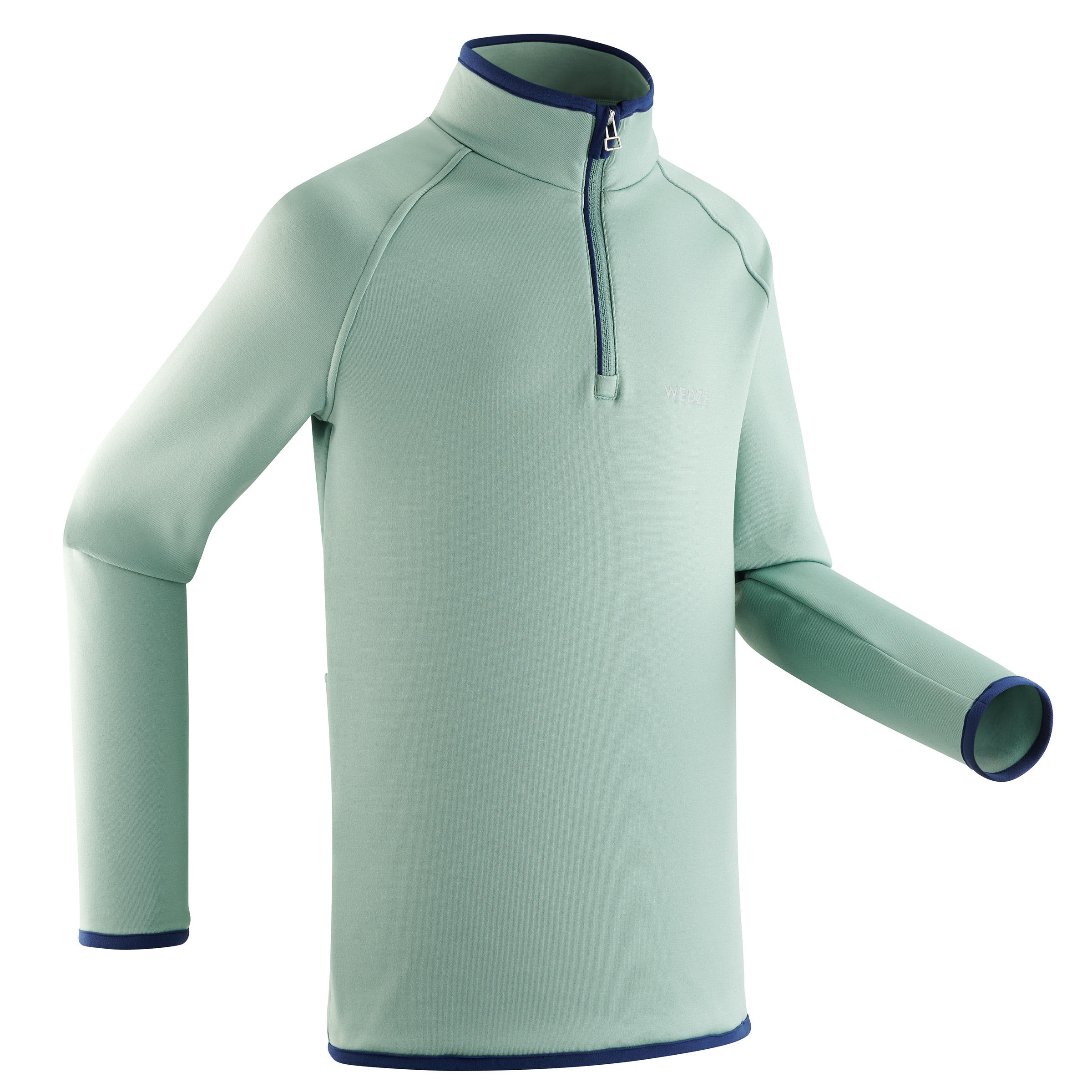 Kids’ Ski Base Layer Top FRESHWARM 1/2 Zip - Sea Green 1/6