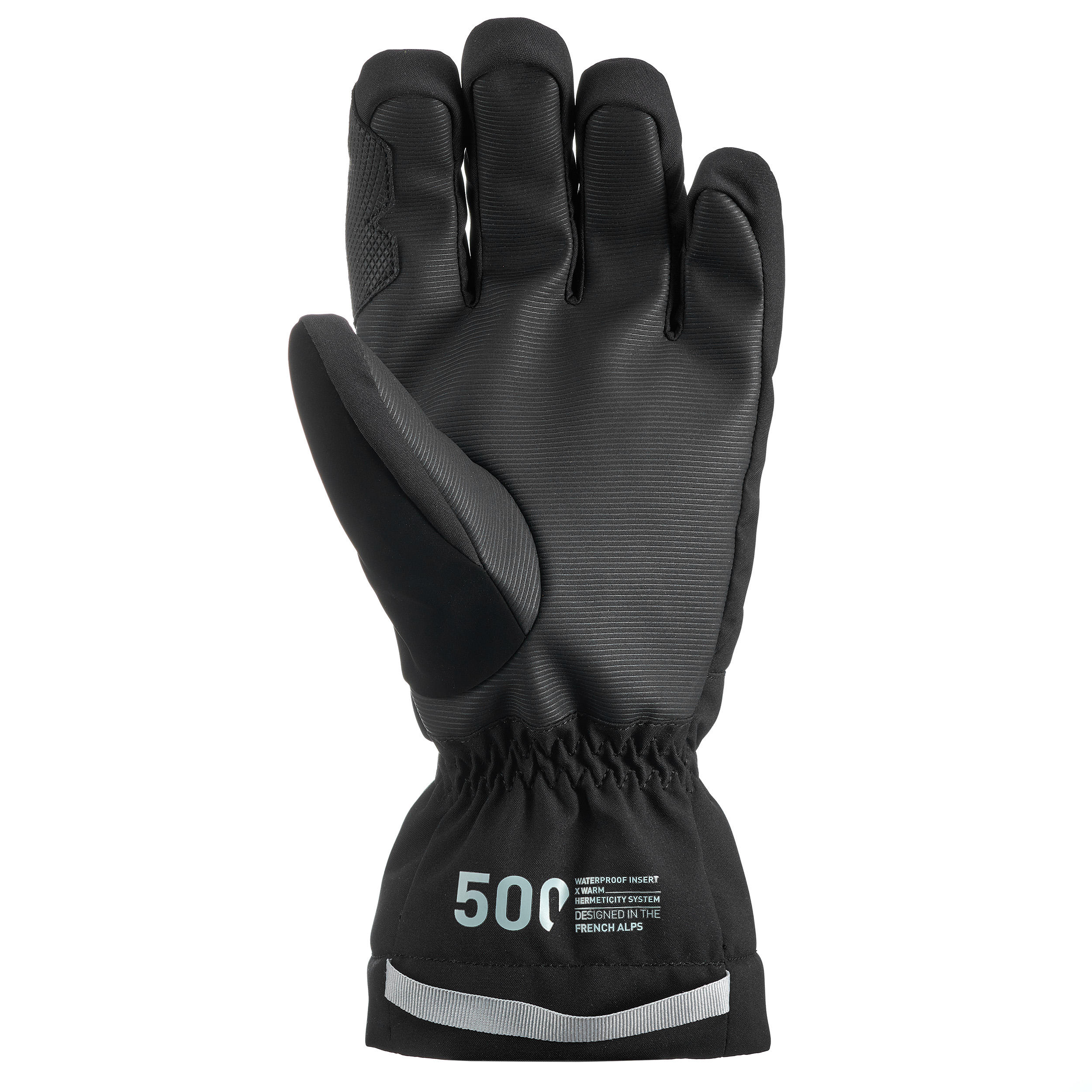 Gants imperméables chauds - ski 500 noir - WEDZE