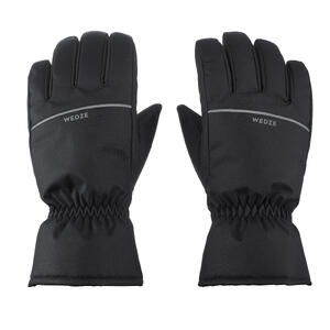 Guantes térmicos de esquí y nieve impermeables adulto Wedze 100 Negros
