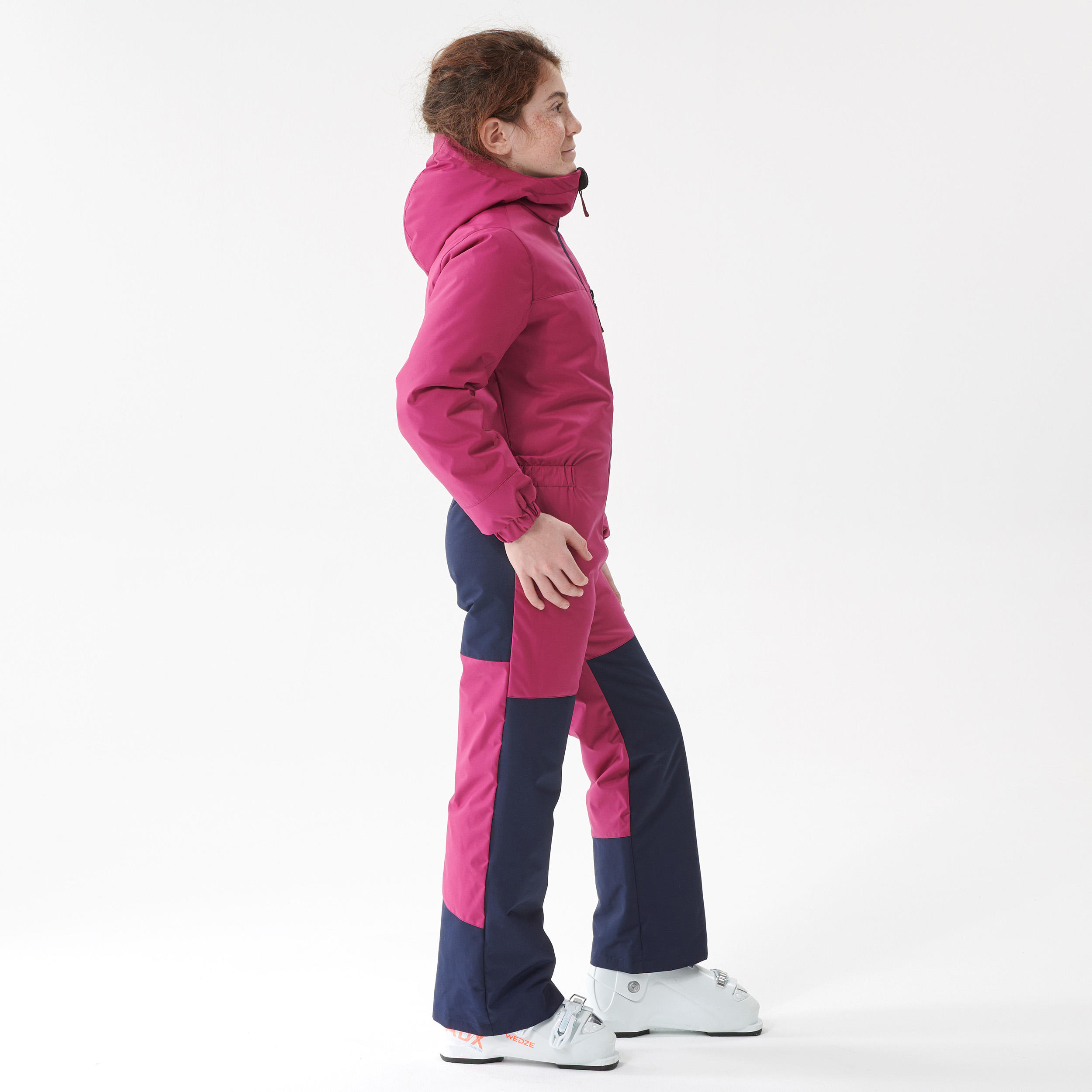 Combinaison de ski enfant - 100 rose/bleu  - WEDZE