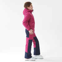 Schneeanzug 100 warm wasserdicht Kinder rosa/marineblau 