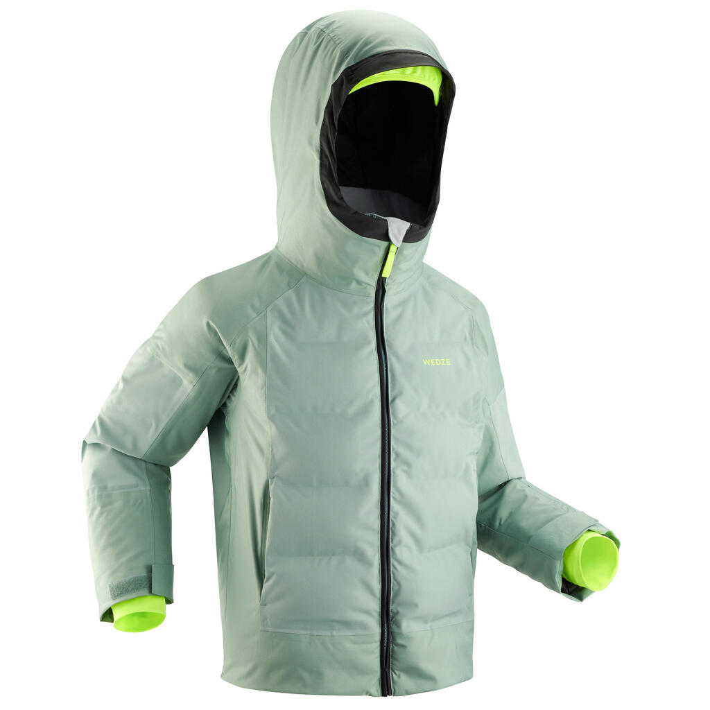 Children's skiing padded jacket warm - green