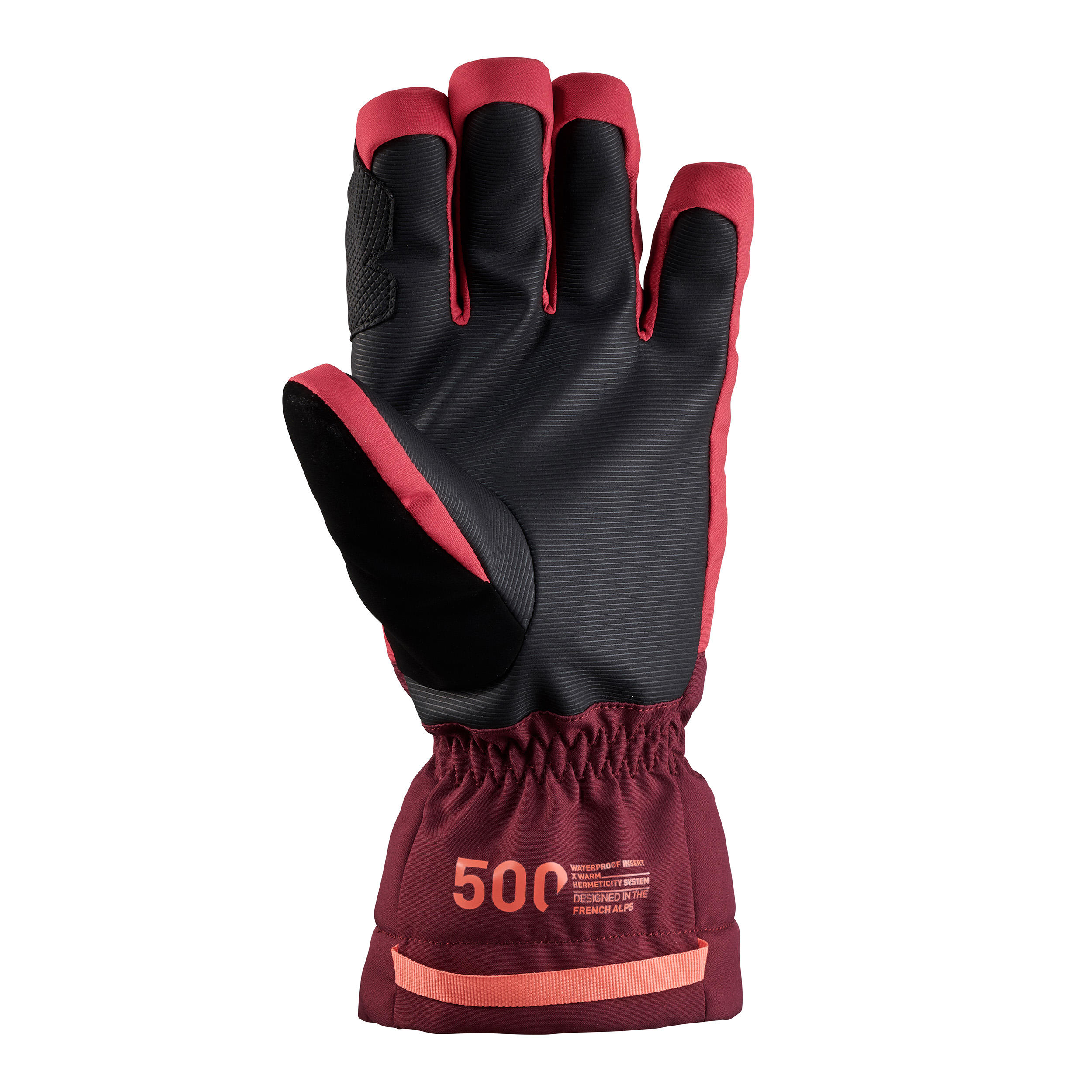 ADULT SKI GLOVES 500 - PLUM 3/7