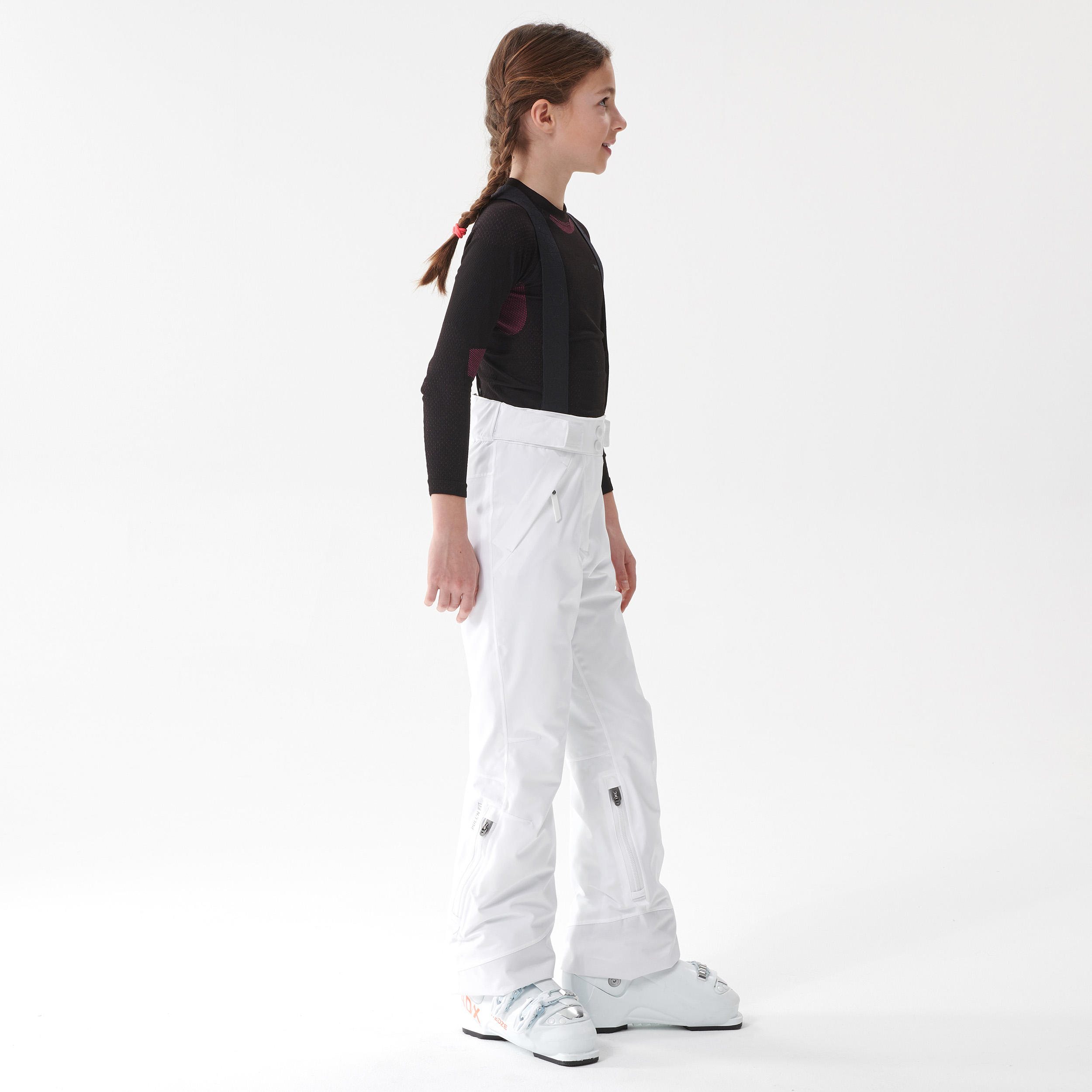 KIDS’ WARM AND WATERPROOF SKI TROUSERS - PNF 900 - WHITE 3/9