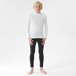 Camiseta térmica interior de esquí y nieve niños 4-14 años wedze ski 100 blanco
