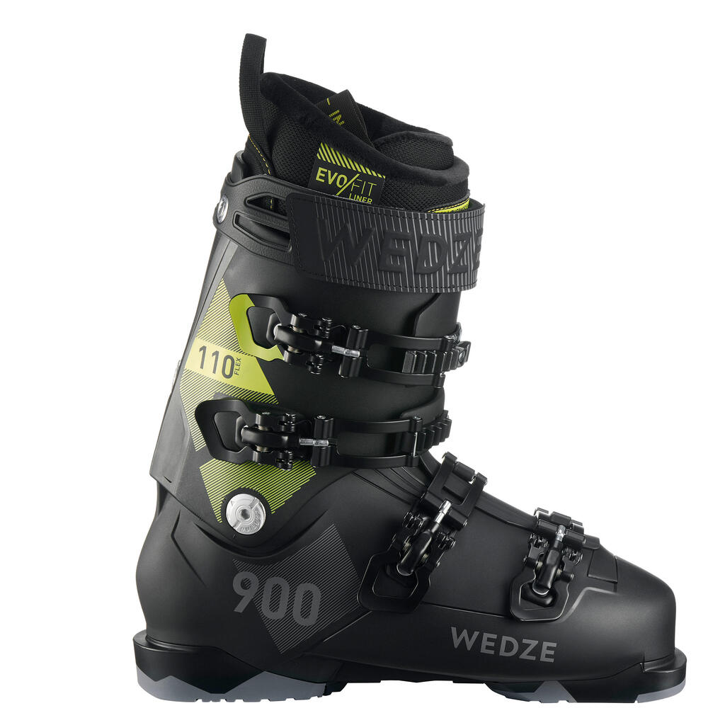 Men's Downhill Ski Boots Fit Black Yellow